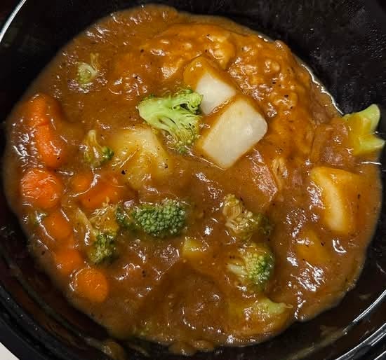 Mixed Vegetables and Cheese Curry.